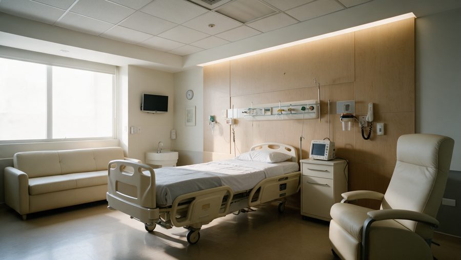 Locación del cuarto de hospital